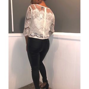 White lace blouse